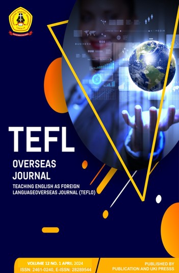 					View Vol. 12 No. 1 (2024): Teaching English as a Foreign Language Overseas Journal
				