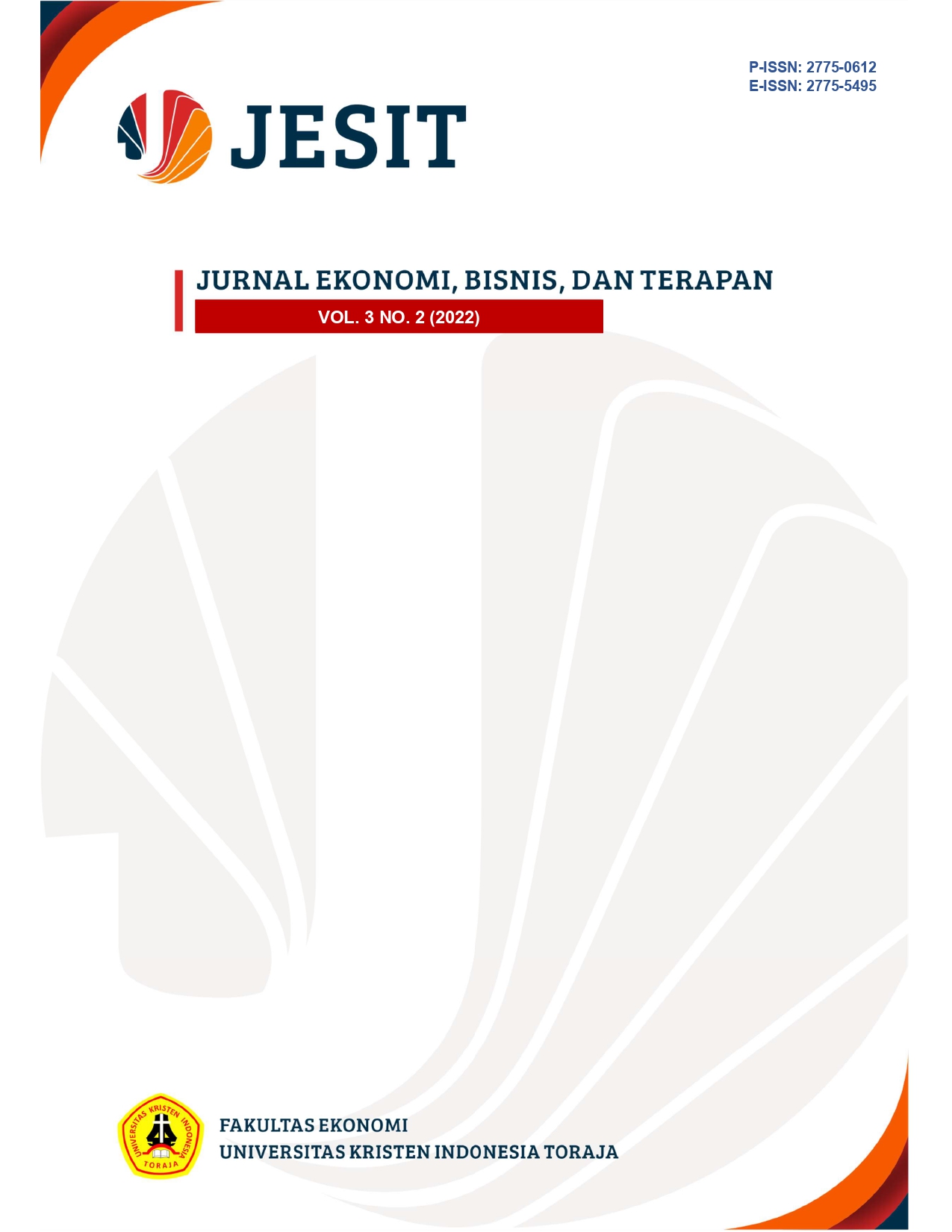 					View Vol. 3 No. 2 (2022): Jurnal Ekonomi, Bisnis dan Terapan (JESIT)
				